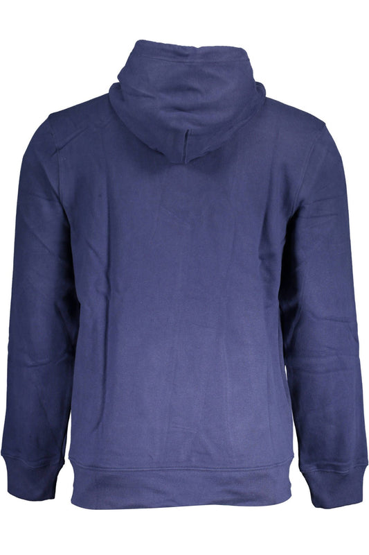 Blue Cotton Men Sweater