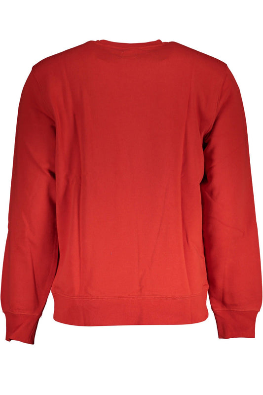 Red Cotton Men Sweater