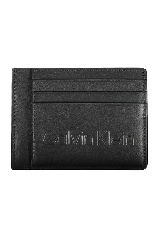 Black Polyurethane Men Wallet