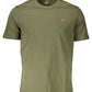 Green Cotton Men T-Shirt