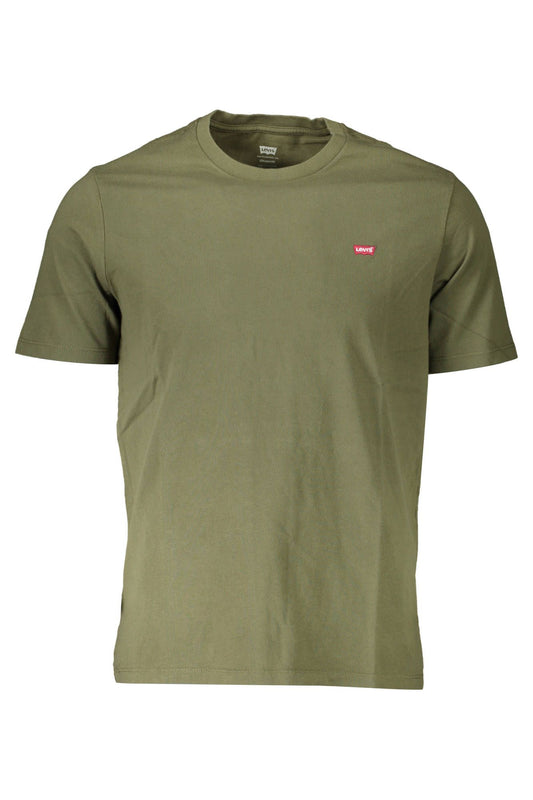 Green Cotton Men T-Shirt