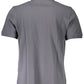 Gray Cotton Men Polo Shirt
