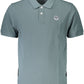 Green Cotton Men Polo Shirt