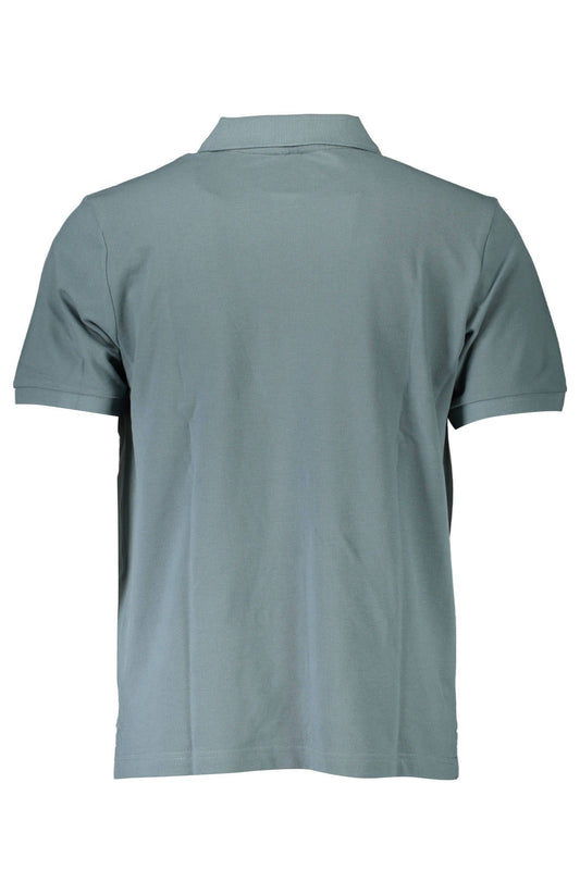 Green Cotton Men Polo Shirt