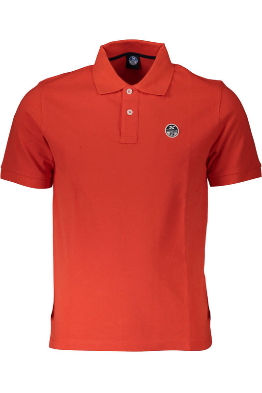 Red Cotton Men Polo Shirt