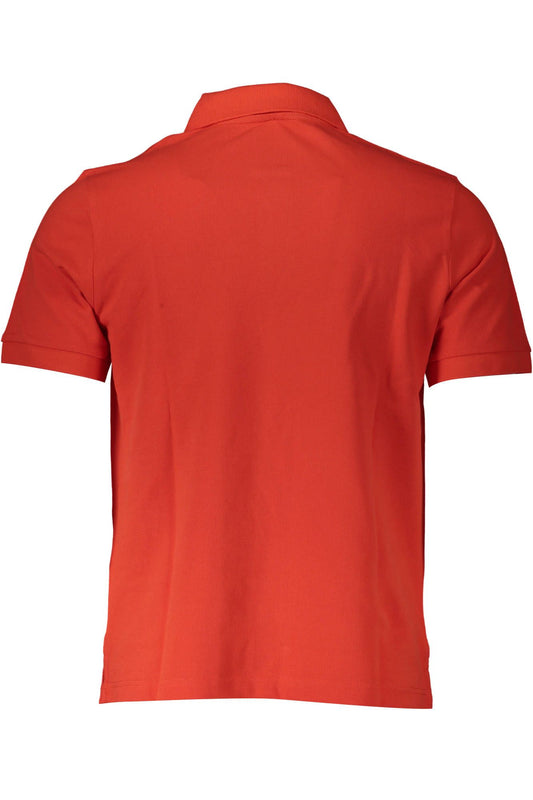 Red Cotton Men Polo Shirt