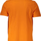 Orange Cotton Men Polo Shirt