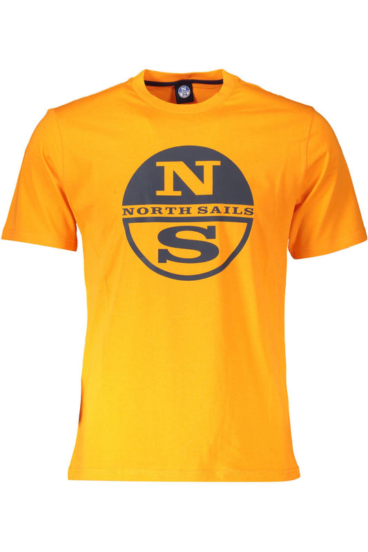 Orange Cotton Men T-Shirt