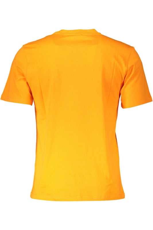 Orange Cotton Men T-Shirt