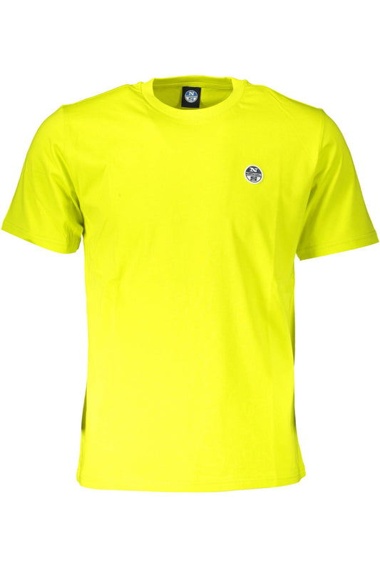 Yellow Cotton Men TShirt