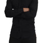 Elegant Slim Fit Black Cotton Dress Shirt