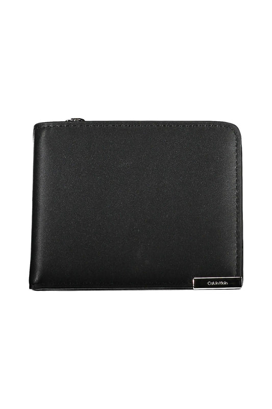 Black Polyurethane Men Wallet