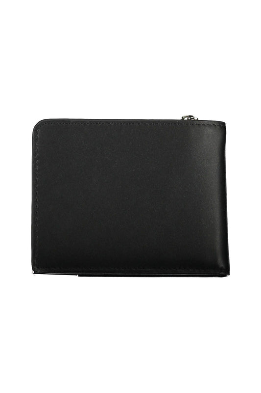 Black Polyurethane Men Wallet
