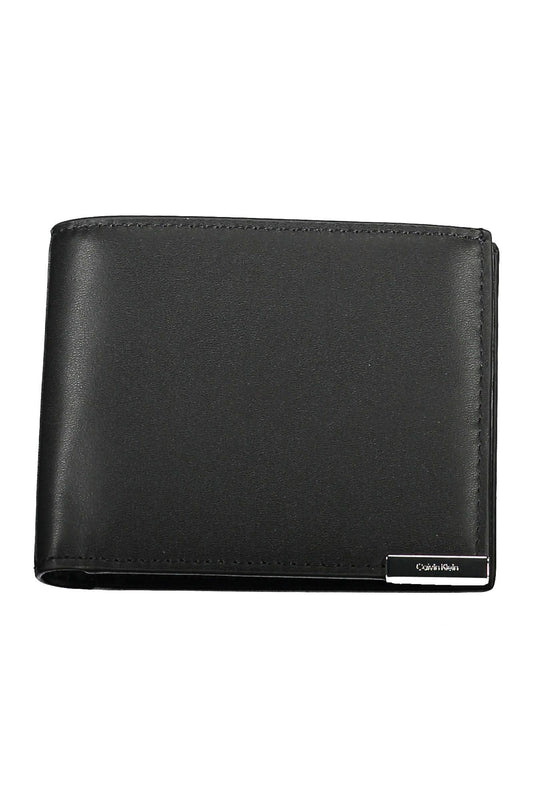 Black Polyurethane Men Wallet