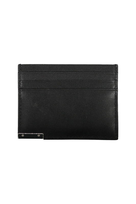 Black Polyurethane Men Wallet