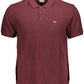 Red Cotton Men Polo Shirt