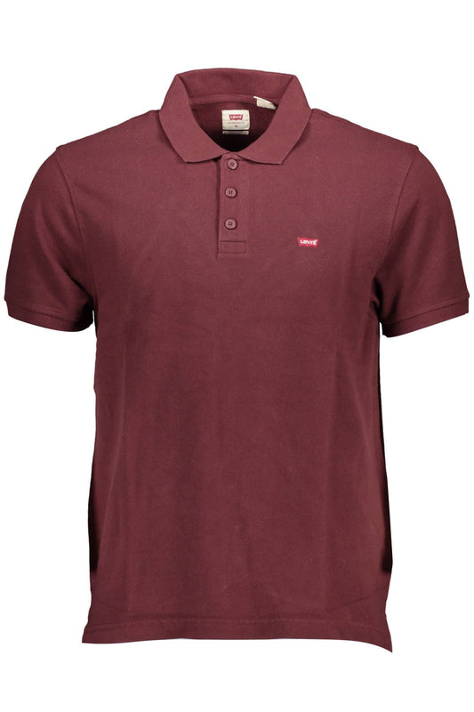 Red Cotton Men Polo Shirt