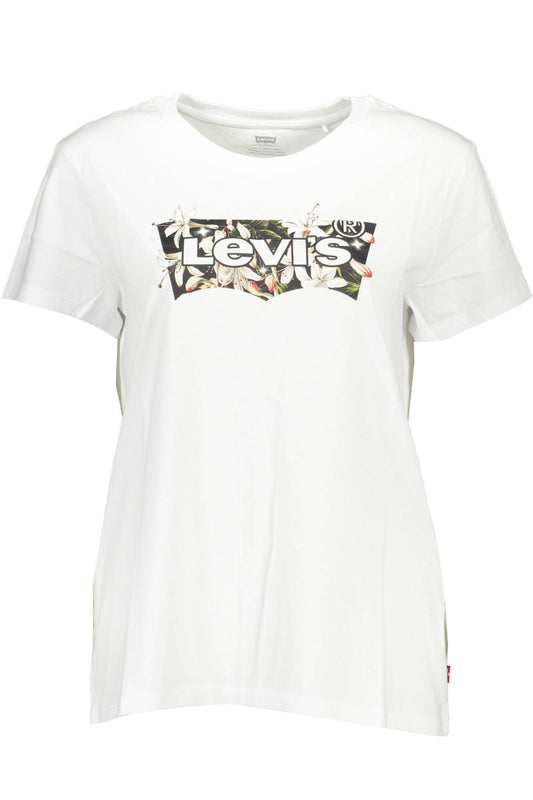 White Cotton Women T-Shirt