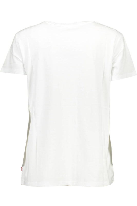 White Cotton Women T-Shirt