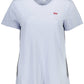 Light Blue Cotton Women T-Shirt