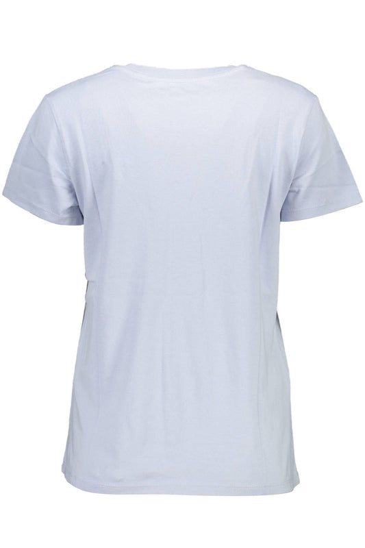 Chic Light Blue Tee with Sleek Logo Detail