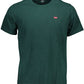 Green Cotton Men T-Shirt