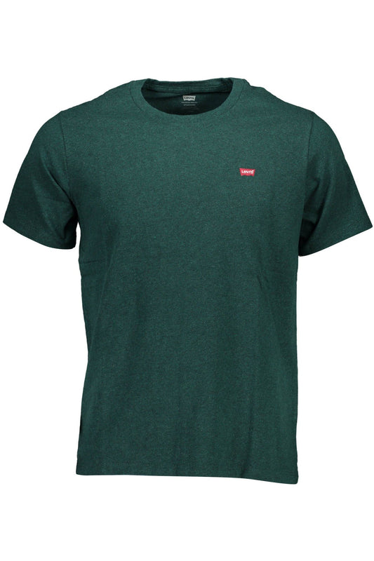 Green Cotton Men T-Shirt