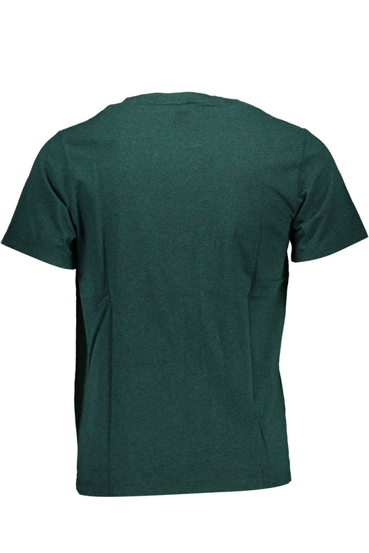 Green Cotton Men T-Shirt