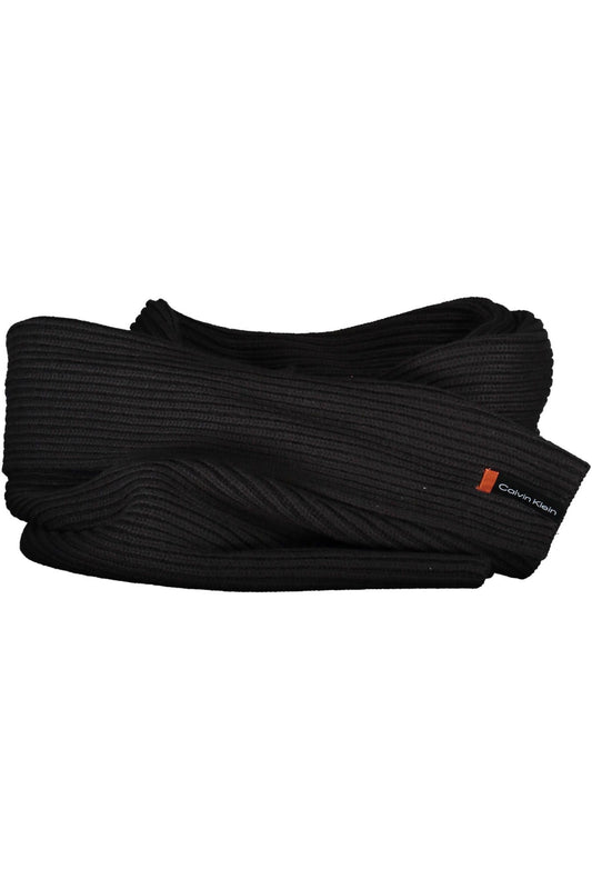 Black Cotton Men Scarf