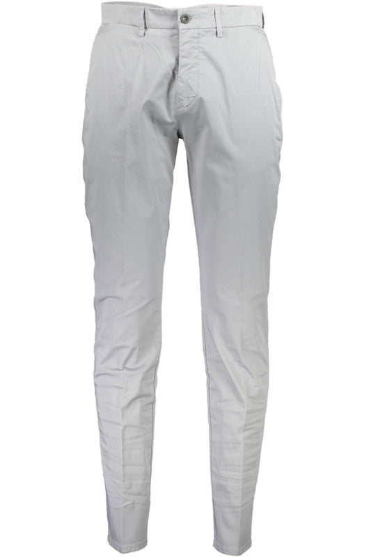 Gray Cotton Men Trouser