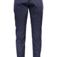 Blue Cotton Men Trouser