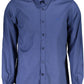 Blue Cotton Men Shirt