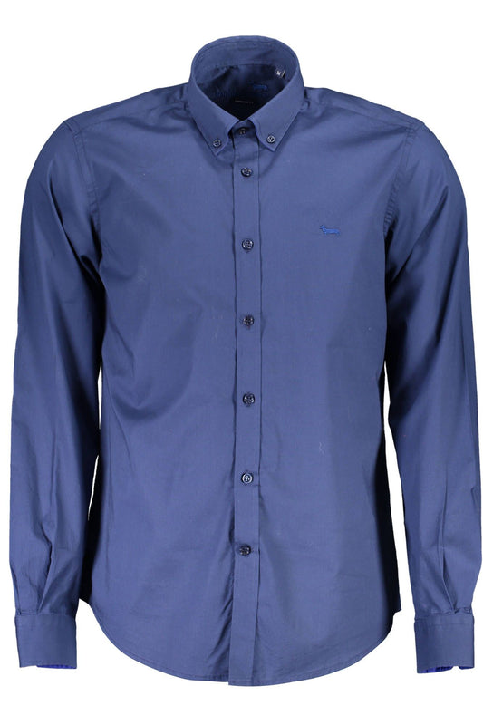 Blue Cotton Men Shirt