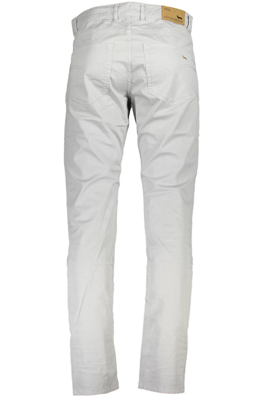 Gray Cotton Men Trousers