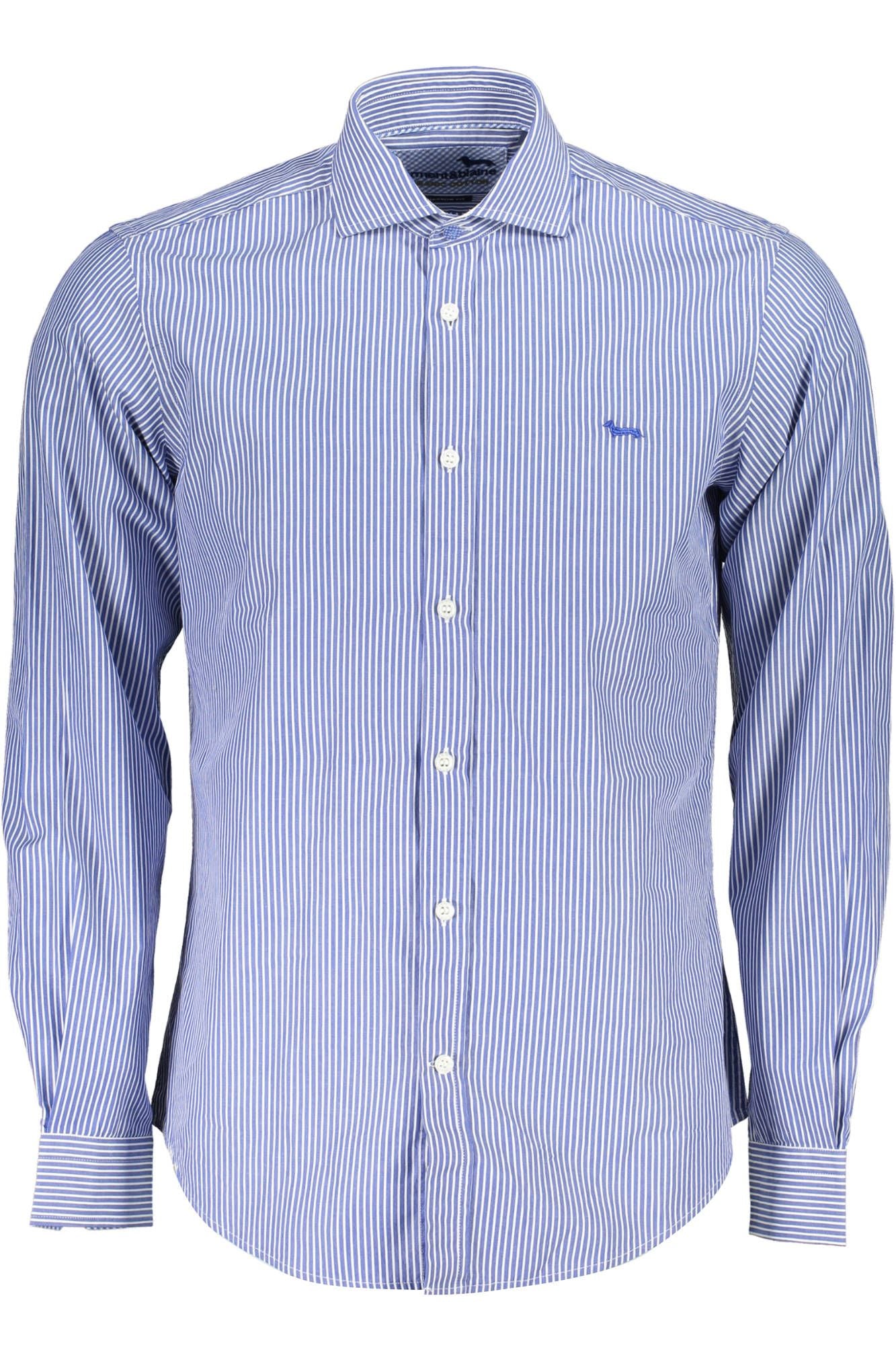 Blue Cotton Men Shirt