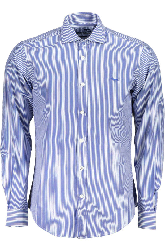Blue Cotton Men Shirt