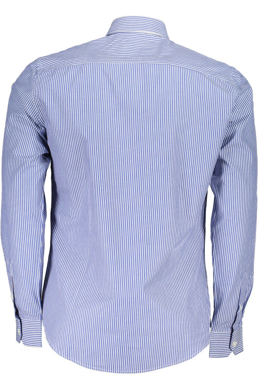 Blue Cotton Men Shirt