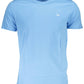 Light Blue Cotton Men T-Shirt