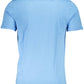 Light Blue Cotton Men T-Shirt
