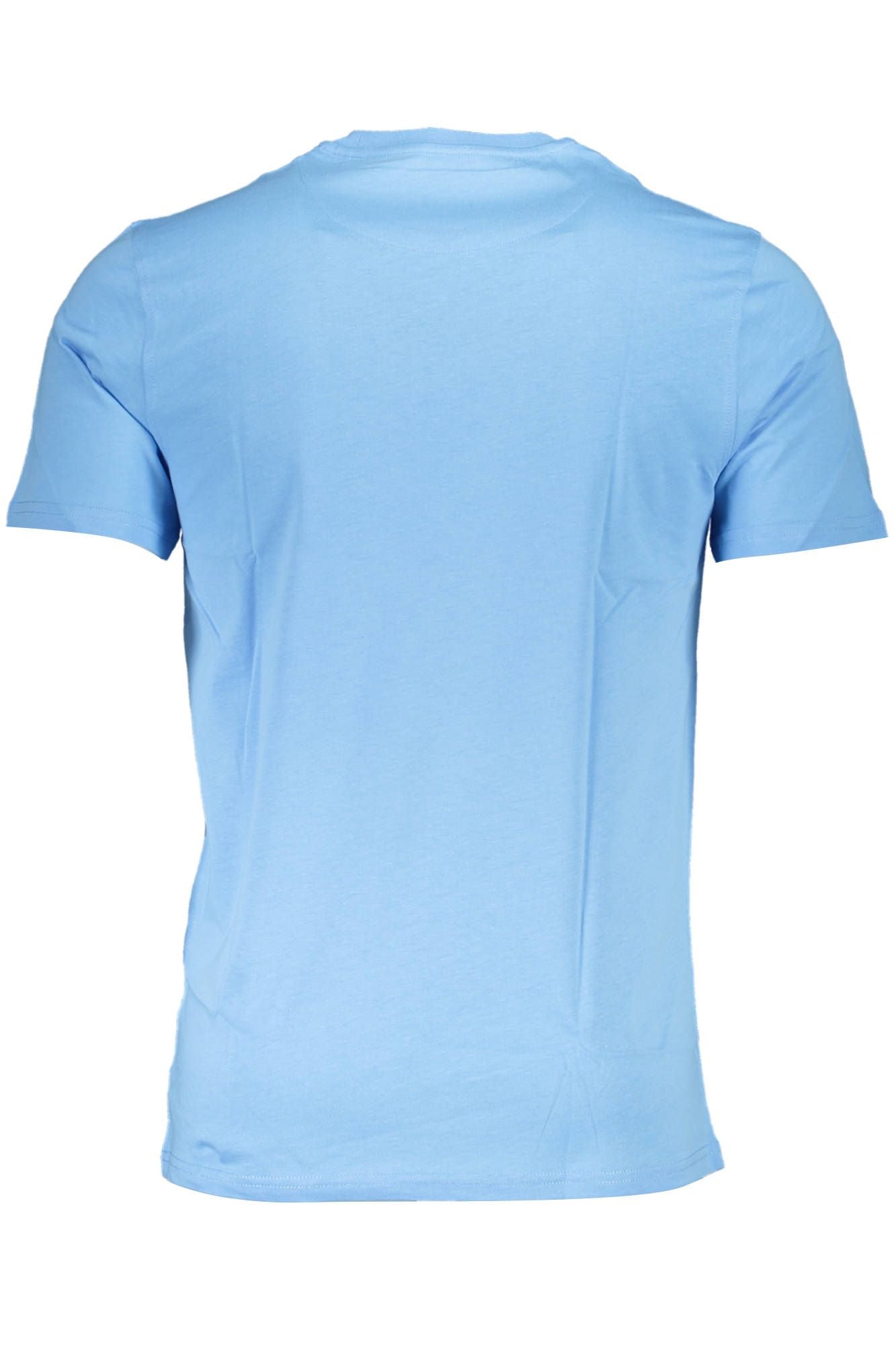 Light Blue Cotton Men T-Shirt