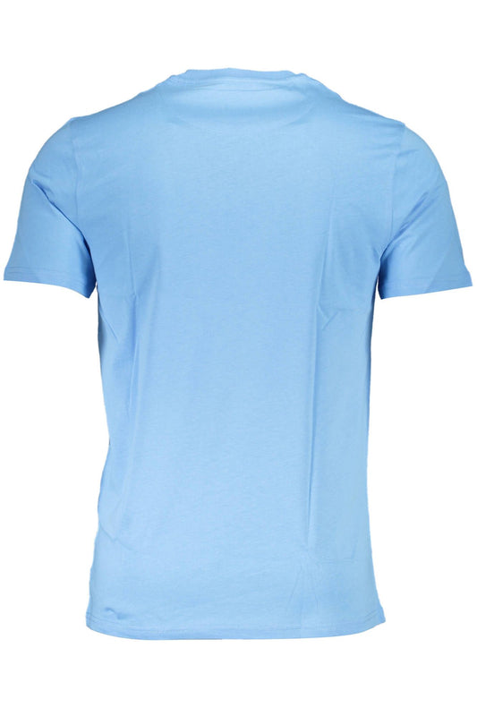 Light Blue Cotton Men T-Shirt