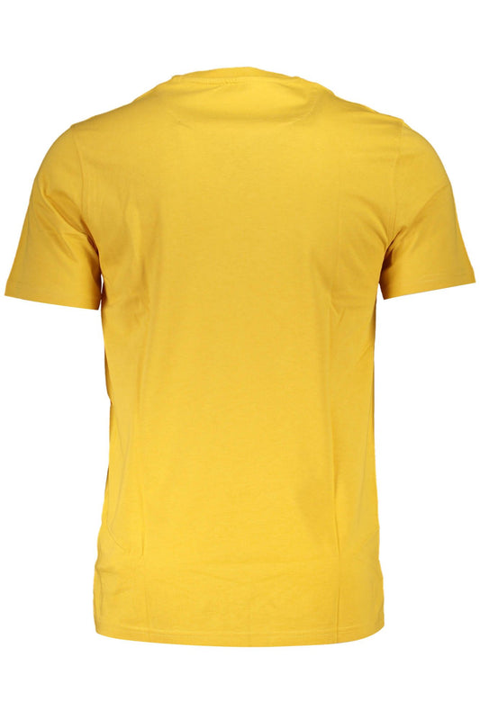 Yellow Cotton Men T-Shirt