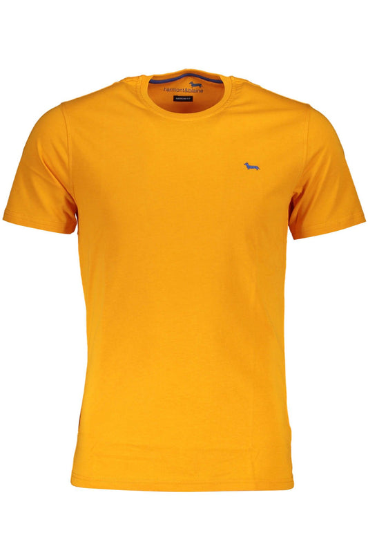 Orange Cotton Men T-Shirt
