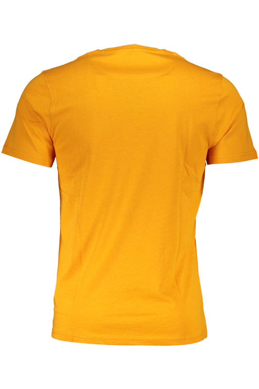 Orange Cotton Men T-Shirt