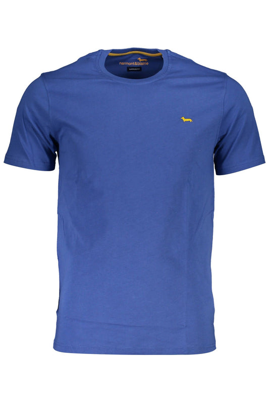 Blue Cotton Men T-Shirt