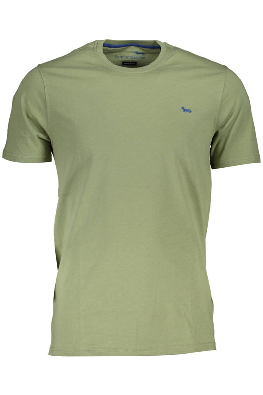 Green Cotton Men T-Shirt