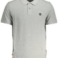 Gray Cotton Men Polo Shirt