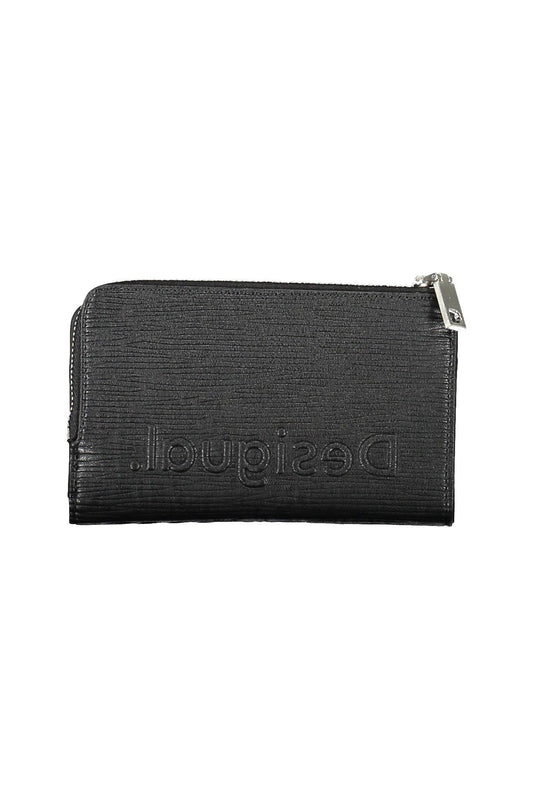 Black Polyurethane Women Wallet
