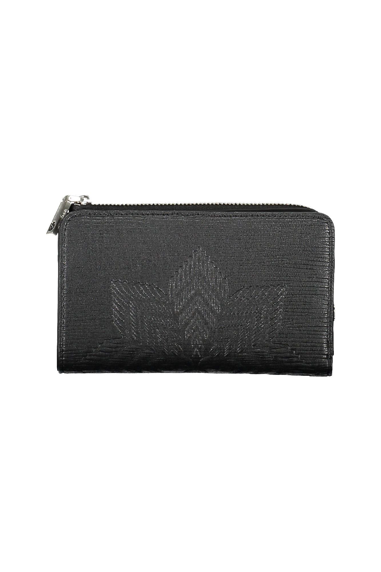 Black Polyurethane Women Wallet
