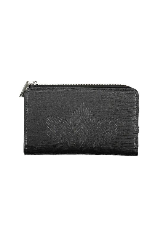 Black Polyurethane Women Wallet